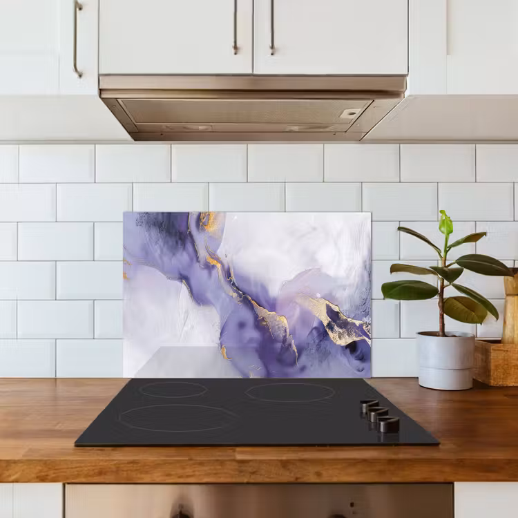 Spatscherm keuken - Paars - Modern - Marmer - Abstract — 6
