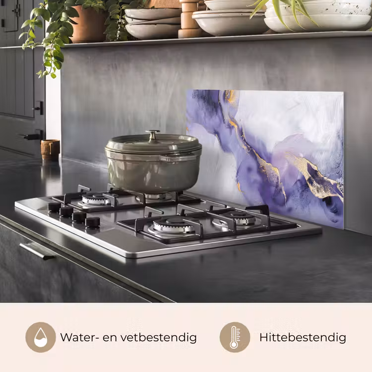 Spatscherm keuken - Paars - Modern - Marmer - Abstract — 7
