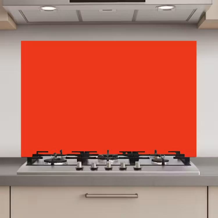 Spatscherm keuken - Rood - Kleur - Effen — 1