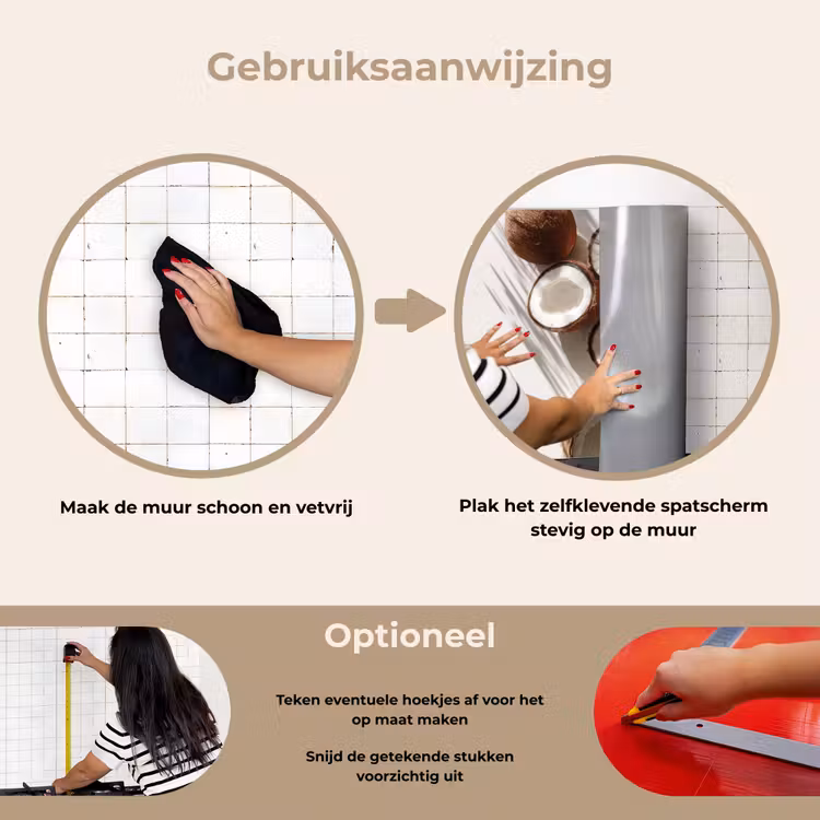 Spatscherm keuken - Kokosnoten - Bruin - Shaduw — 8