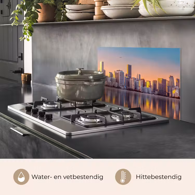 Spatscherm keuken - Skyline - Gebouwen - Steden — 7