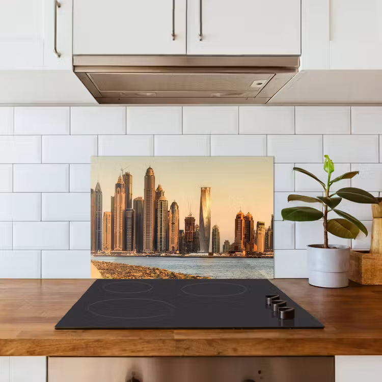 Spatscherm keuken - Skyline - Kanaal - Wolkenkrabbers — 6
