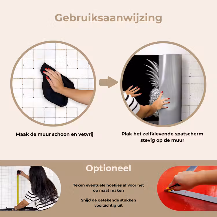 Spatscherm keuken - Ananas - Gedetailleerd - Bladeren — 8
