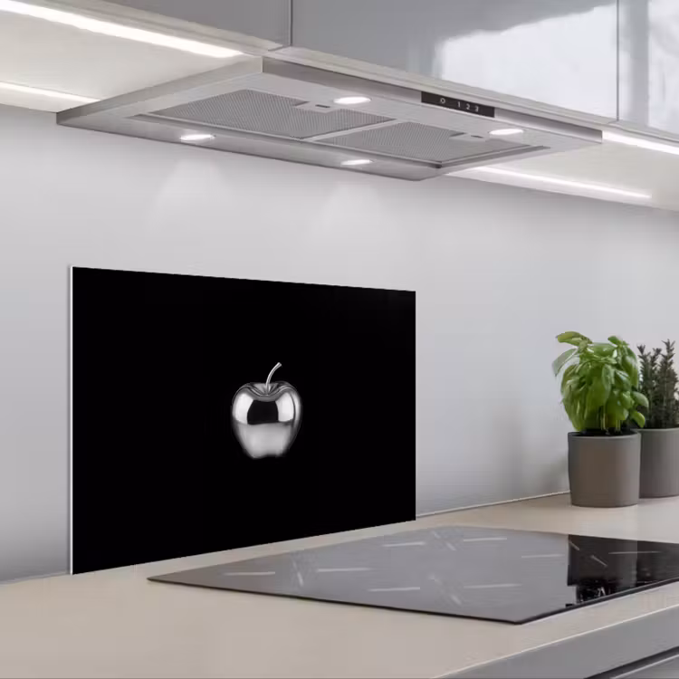 Spatscherm keuken - Appel - Metallic - Symmetrisch — 5