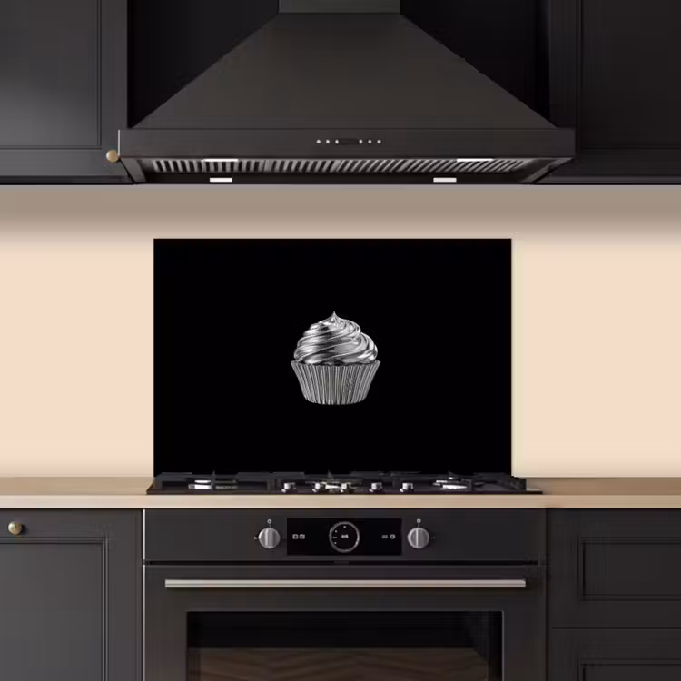 Spatscherm keuken - Cupcake - Luxueus - Zilver — 2