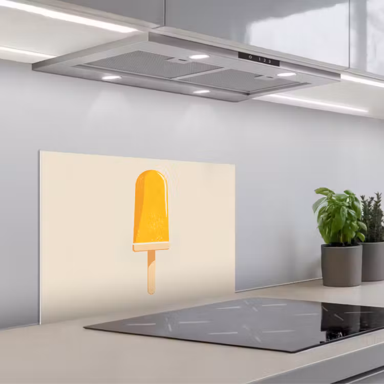 Spatscherm keuken - Oranje - Stokje - Waterijsje — 5