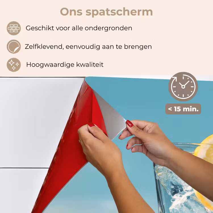 Spatscherm keuken - Glas - ijsblokjes - Citroen — 4