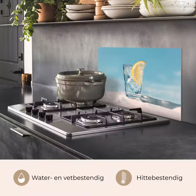 Spatscherm keuken - Glas - ijsblokjes - Citroen — 7
