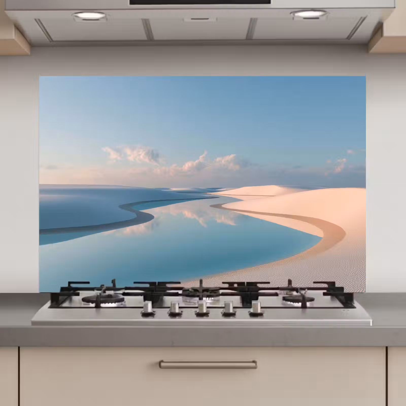 Spatscherm keuken - Duinen - Waterplas - Oneindige rust — 1