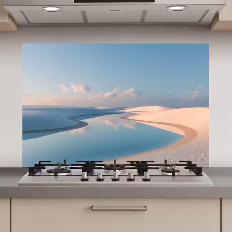 Spatscherm keuken - Duinen - Waterplas - Oneindige rust — 1