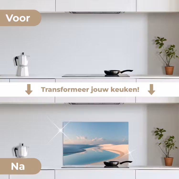 Spatscherm keuken - Duinen - Waterplas - Oneindige rust — 3