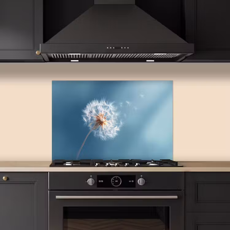 Spatscherm keuken - Paardenbloem - Wind - Blauw — 2