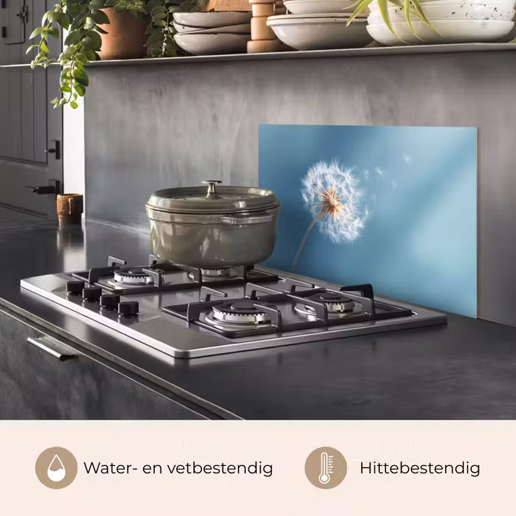 Spatscherm keuken - Paardenbloem - Wind - Blauw — 7