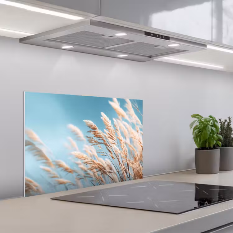 Spatscherm keuken - Siergras - Wind - Lichtbruin — 5