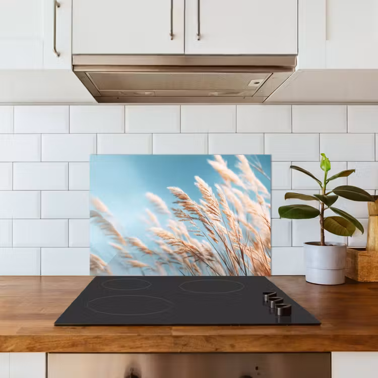 Spatscherm keuken - Siergras - Wind - Lichtbruin — 6
