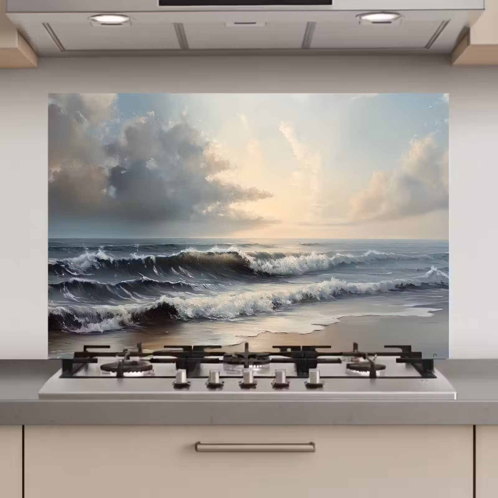 Spatscherm keuken - Strand - Zee - Zonsondergang — 1