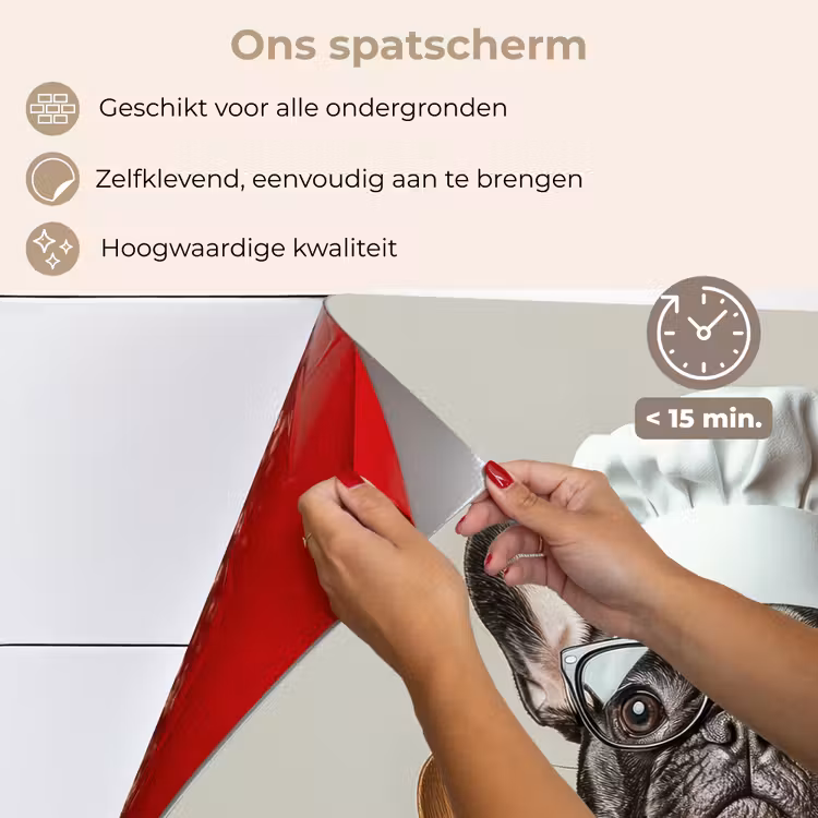 Spatscherm keuken - Bril - Hond - Kok — 4