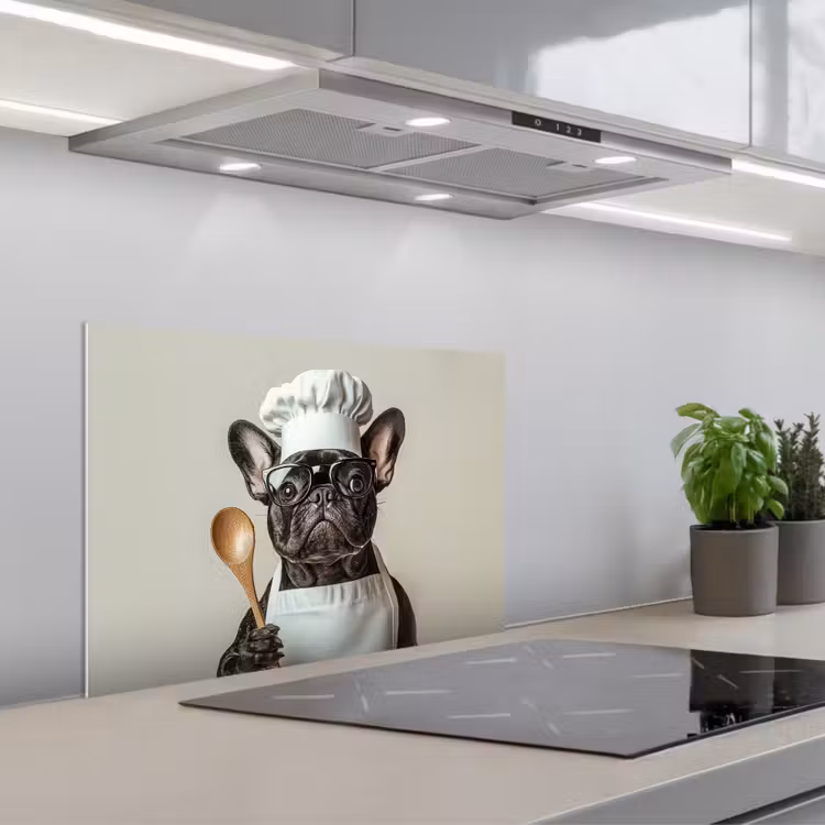 Spatscherm keuken - Bril - Hond - Kok — 5