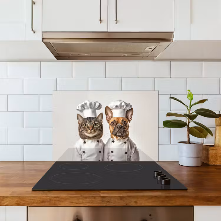 Spatscherm keuken - Kat - Hond - Kokskleding — 6