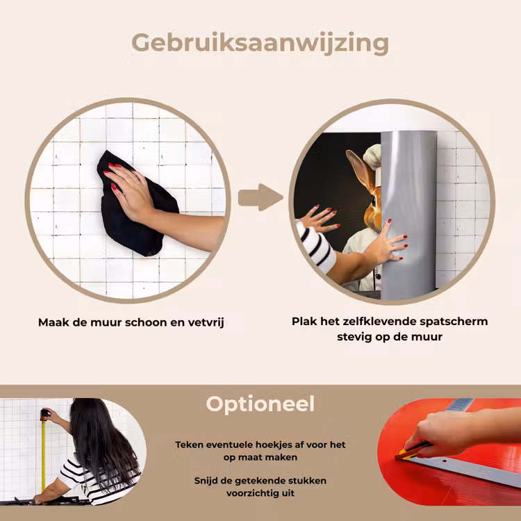 Spatscherm keuken - Konijn - Kok - Dier — 8