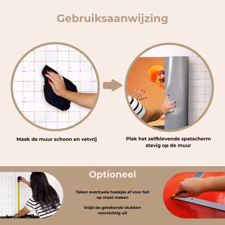 Spatscherm keuken - Drank - Oranje - Glitter - Disco — 8