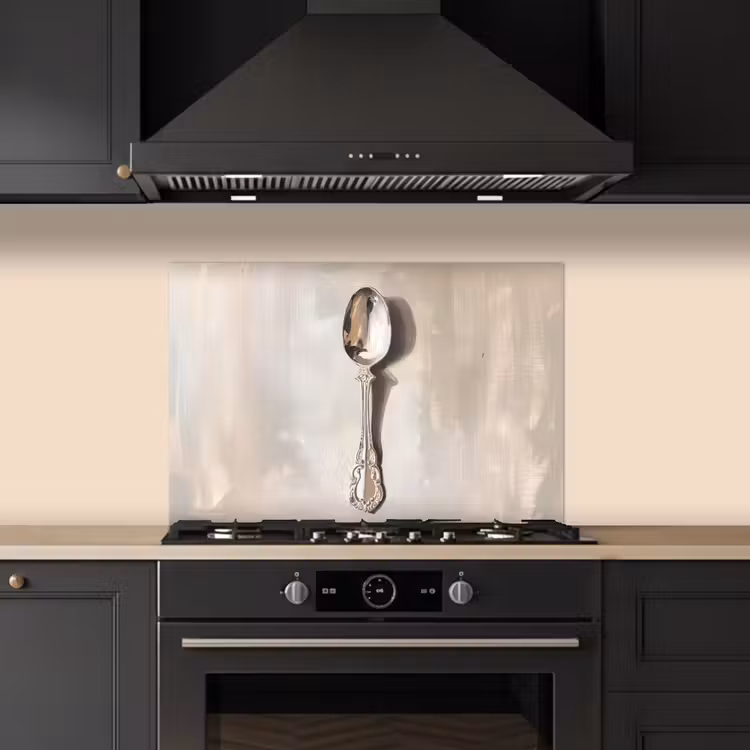 Spatscherm keuken - Lepel - Verf - Zilver — 2