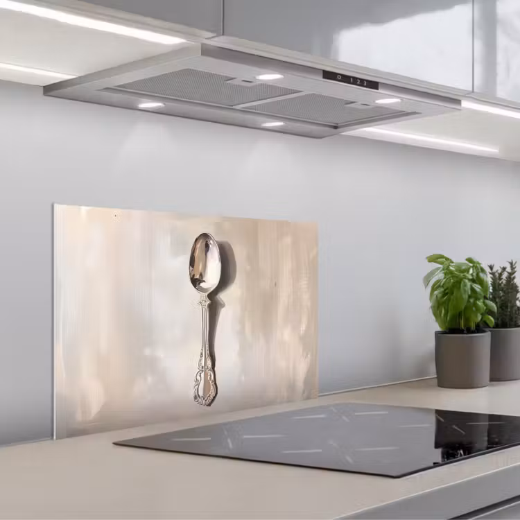 Spatscherm keuken - Lepel - Verf - Zilver — 5