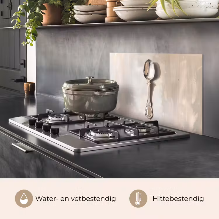 Spatscherm keuken - Lepel - Verf - Zilver — 7