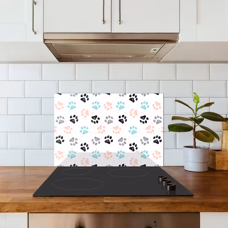 Spatscherm keuken - Paw - Pattern - Color — 5