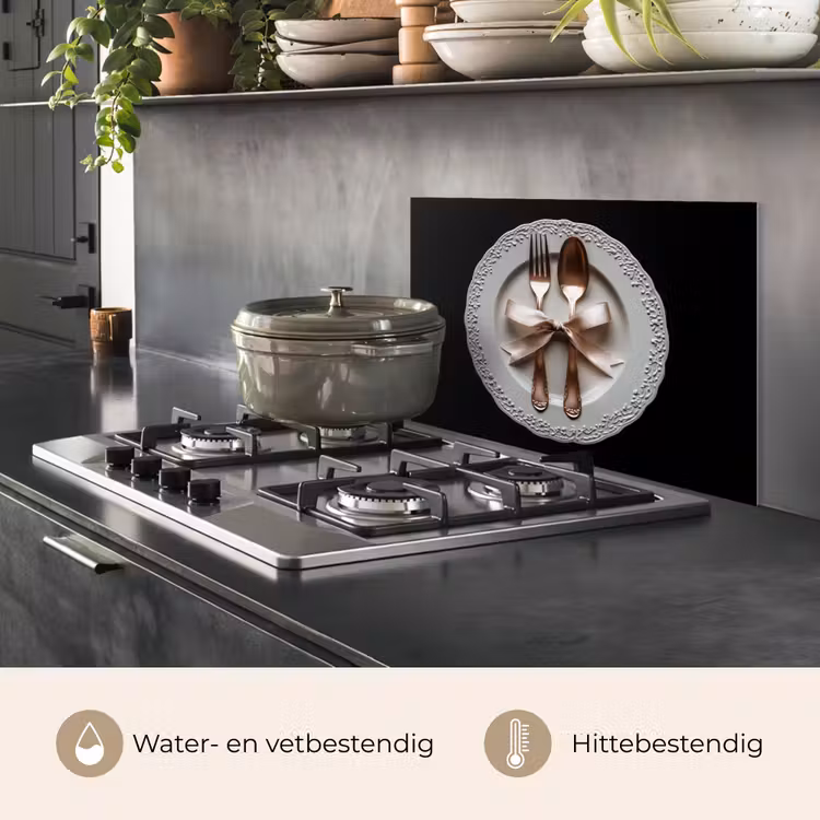 Spatscherm keuken - Rose - Strik - Bestek — 7