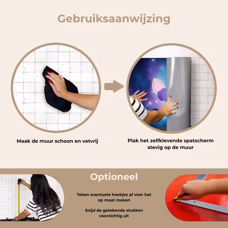 Spatscherm keuken - Eenhoorn - Sterren - Blauw — 7