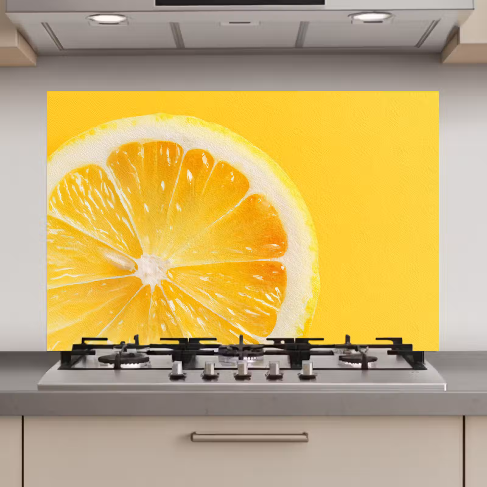 Spatscherm keuken - Citroen - Geel - Zonnig — 1