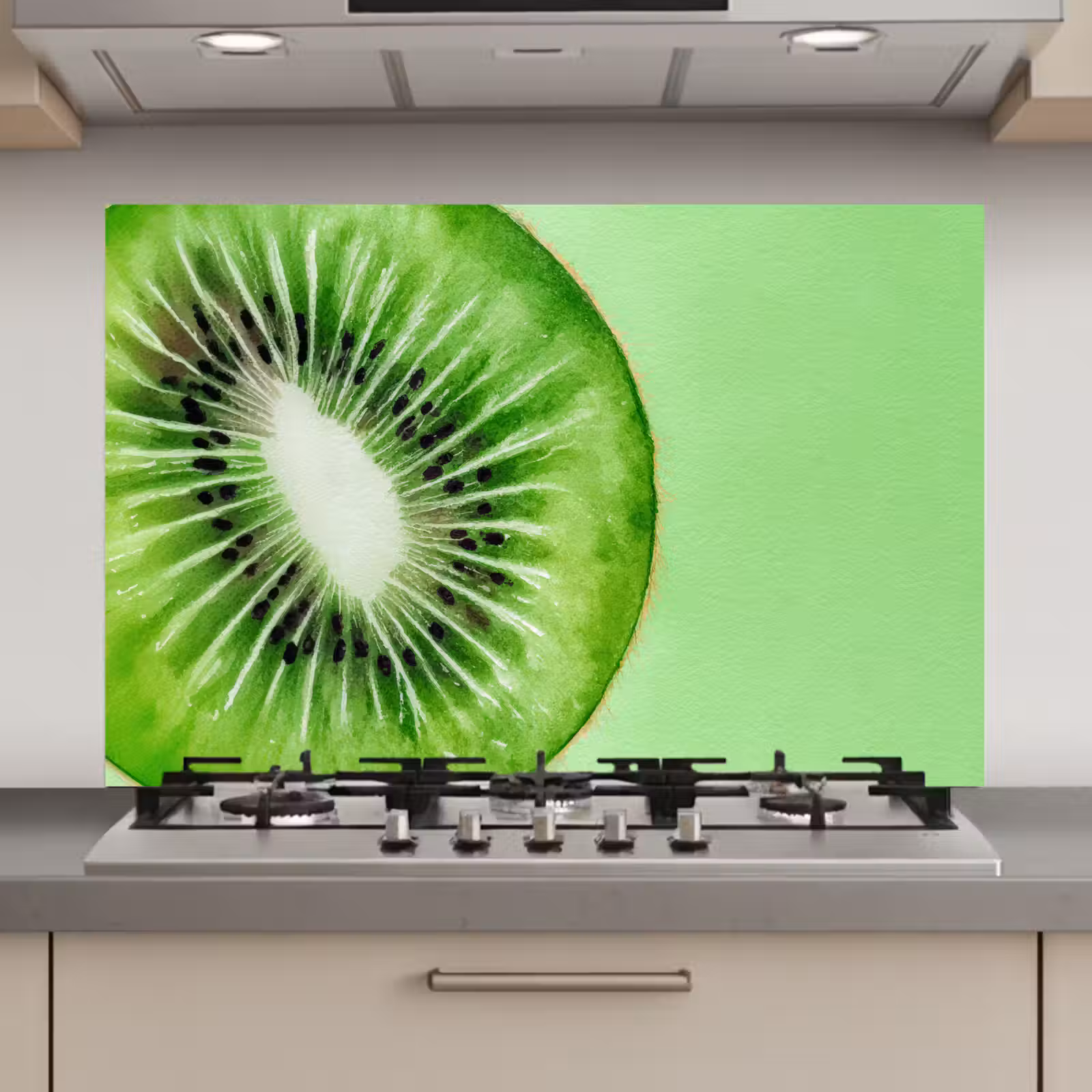 Spatscherm keuken - Kiwi - Groen - Fris — 1