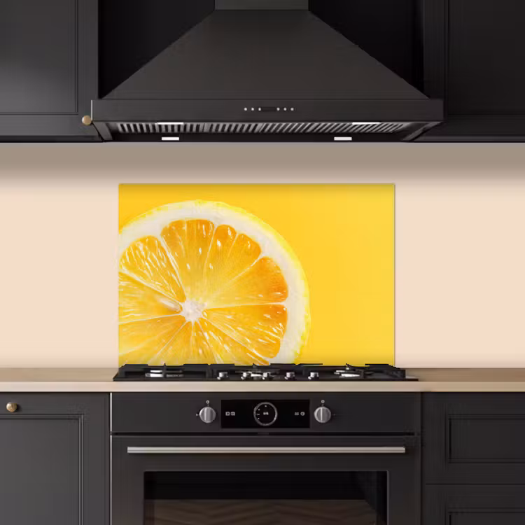 Spatscherm keuken - Citroen - Geel - Zonnig — 2