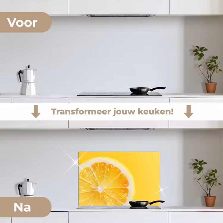 Spatscherm keuken - Citroen - Geel - Zonnig — 3