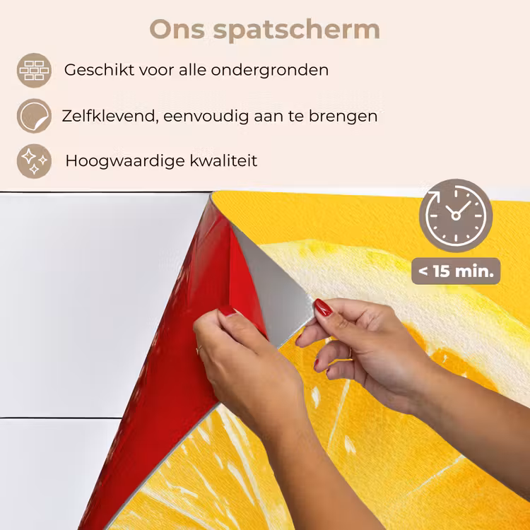 Spatscherm keuken - Citroen - Geel - Zonnig — 4