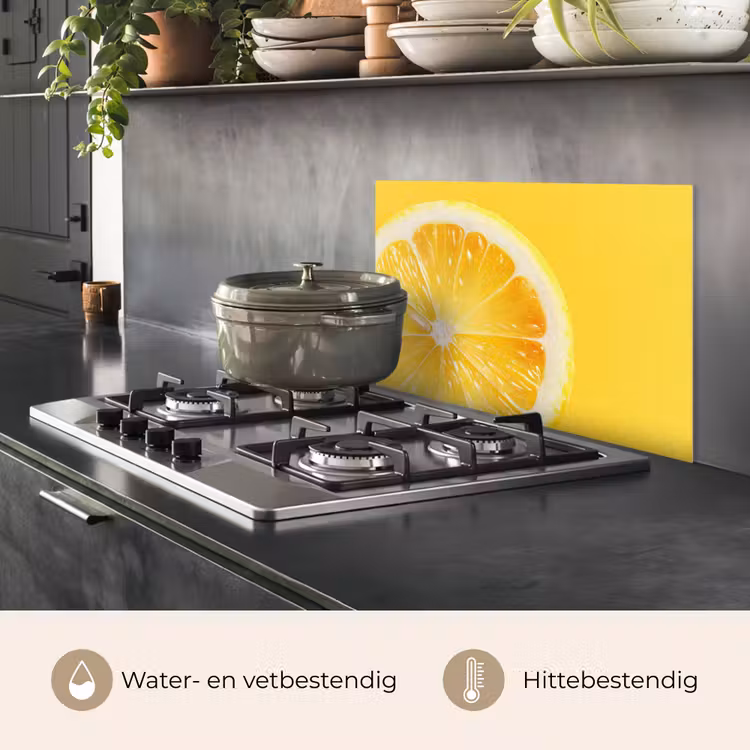 Spatscherm keuken - Citroen - Geel - Zonnig — 7