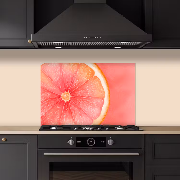 Spatscherm keuken - Grapefruit - Roze - Levendig — 2