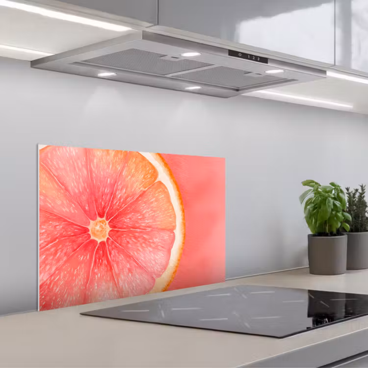 Spatscherm keuken - Grapefruit - Roze - Levendig — 5