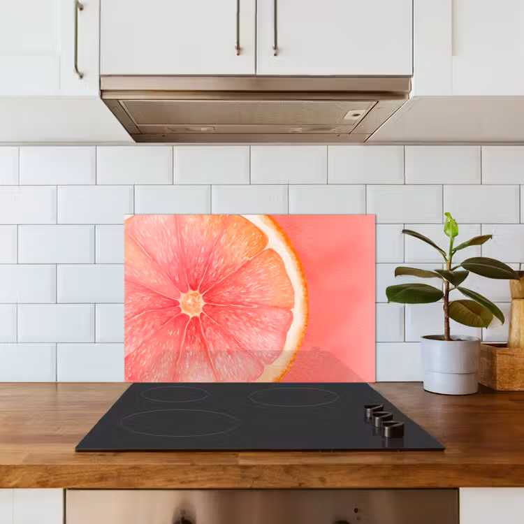 Spatscherm keuken - Grapefruit - Roze - Levendig — 6