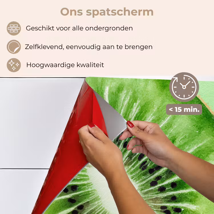 Spatscherm keuken - Kiwi - Groen - Fris — 4