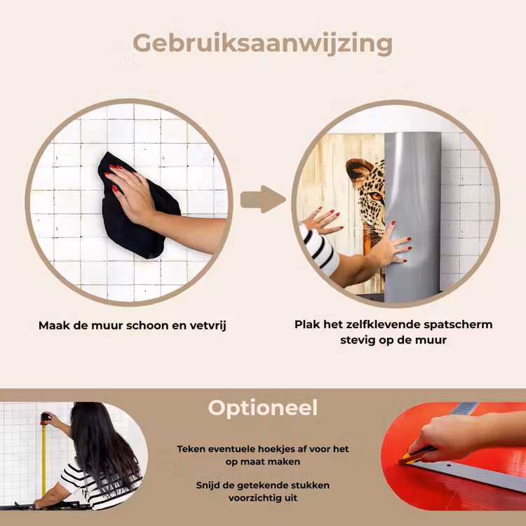 Spatscherm keuken - Luipaard - Symmetrisch - Strepen — 8