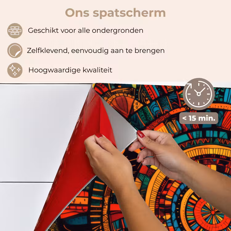 Spatscherm keuken - Mandala - Cirkels - Patronen — 4