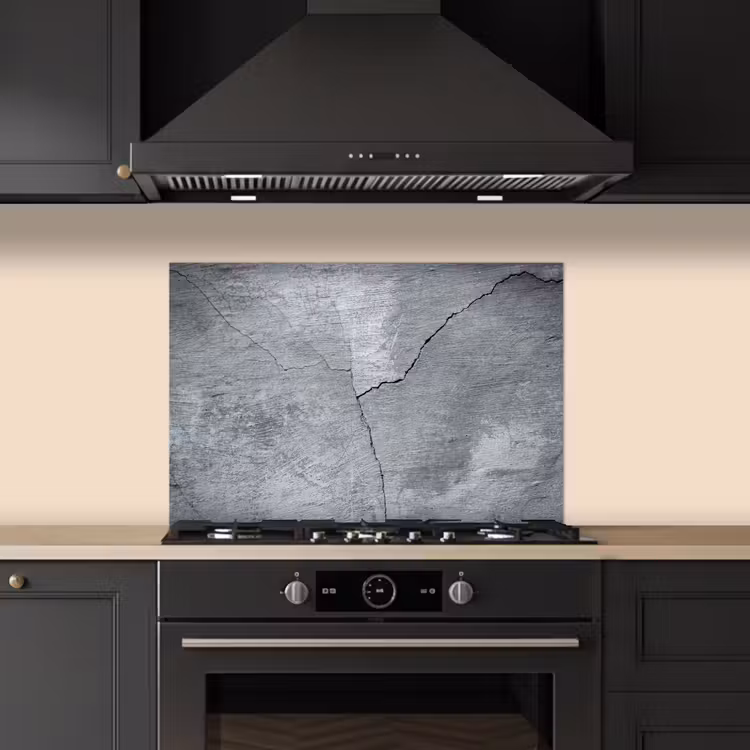 Spatscherm keuken - Beton - Grijs - Scheur — 2