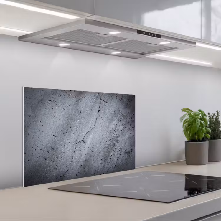 Spatscherm keuken - Beton - Grijs - Scheur — 5