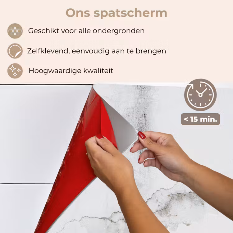 Spatscherm keuken - Beton - Grijs - Wit — 4