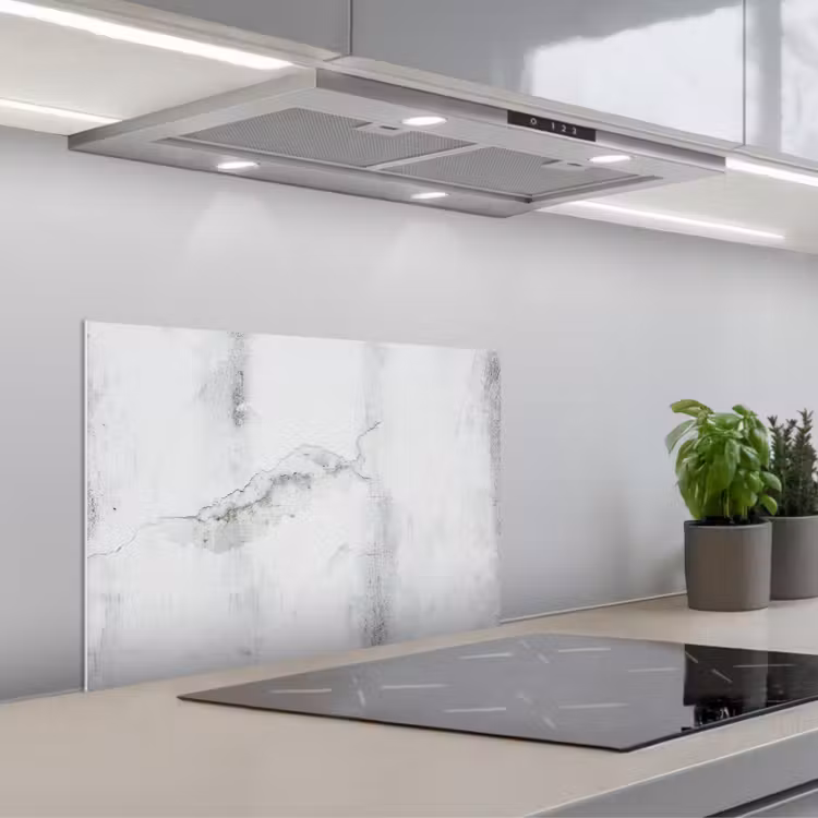 Spatscherm keuken - Beton - Grijs - Wit — 5