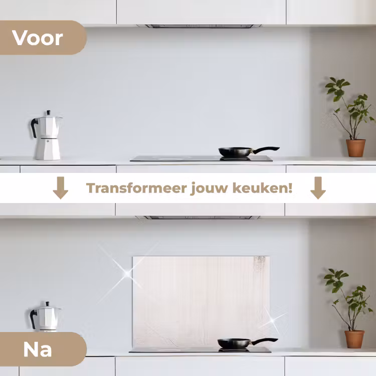Spatscherm keuken - Beton - Muur - Wit — 3