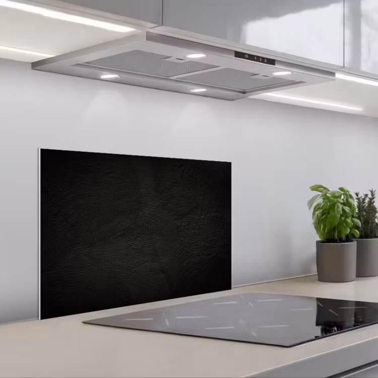 Spatscherm keuken - Beton print - Industrieel - Zwart — 5