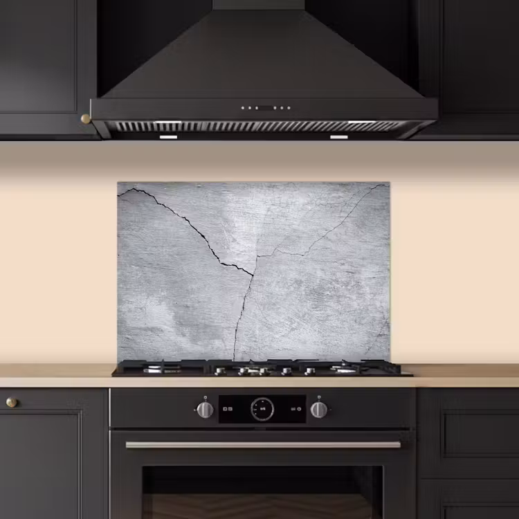 Spatscherm keuken - Beton - Scheur - Grijs — 2